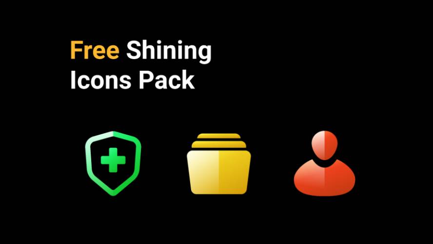 Figma Shining Icons Set Template