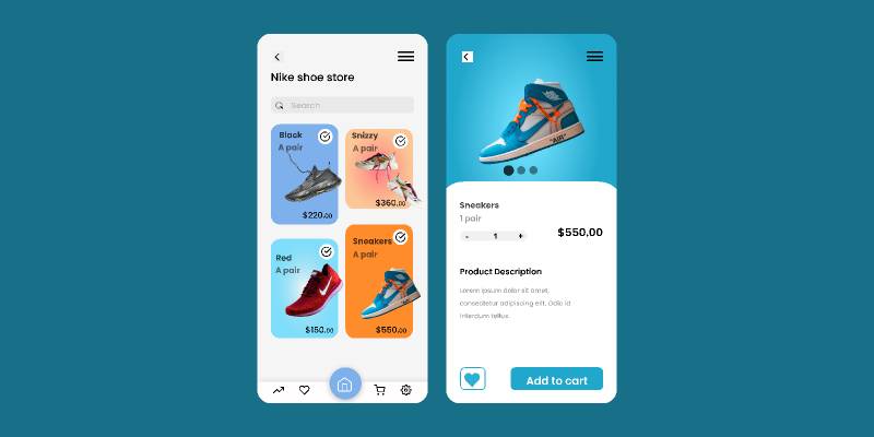 Figma Shoe App Free Download Template