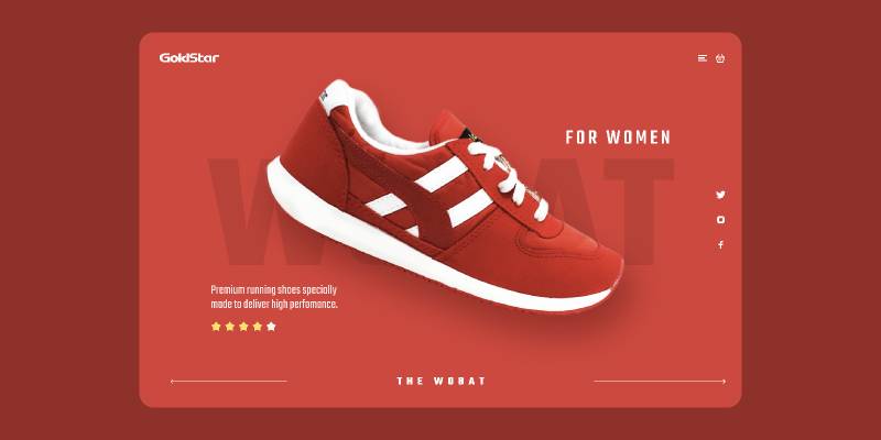 Figma Shoes - Landing Page Free Download