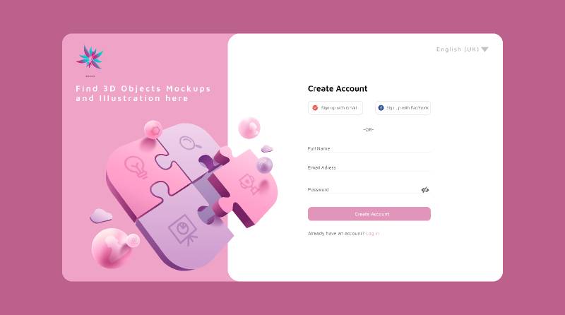 Figma Sign Up Page Template