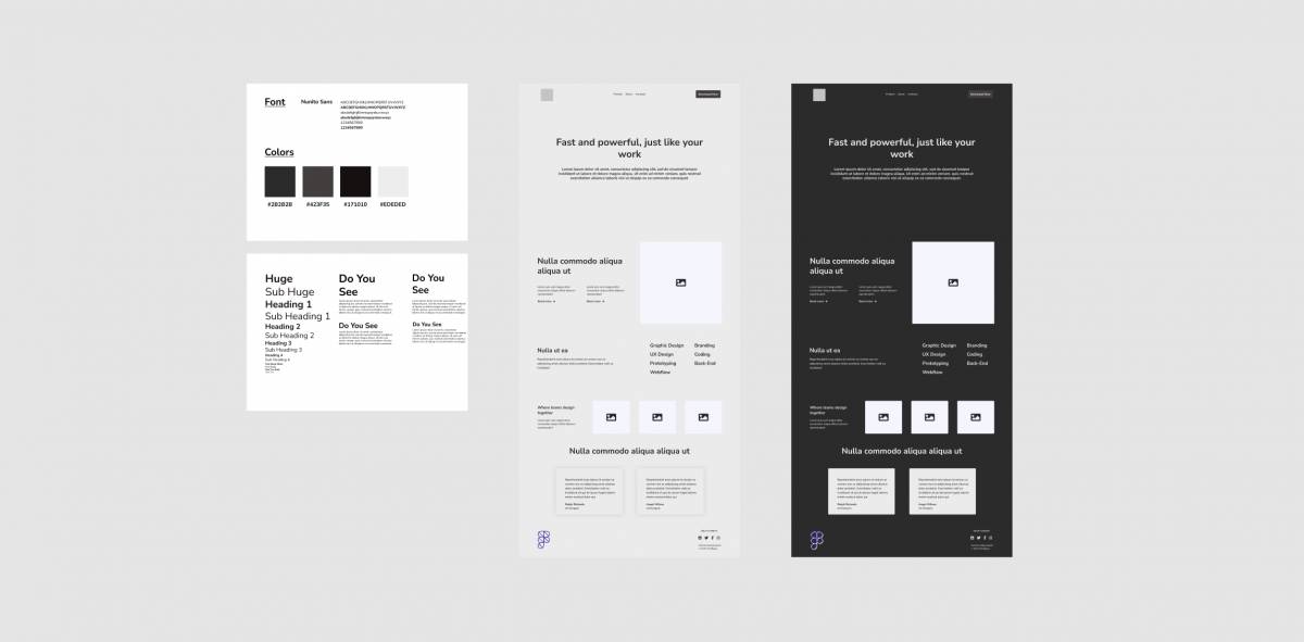 Figma Simple Landing Page With Grid