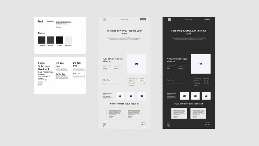 Figma Simple Landing Page With Grid