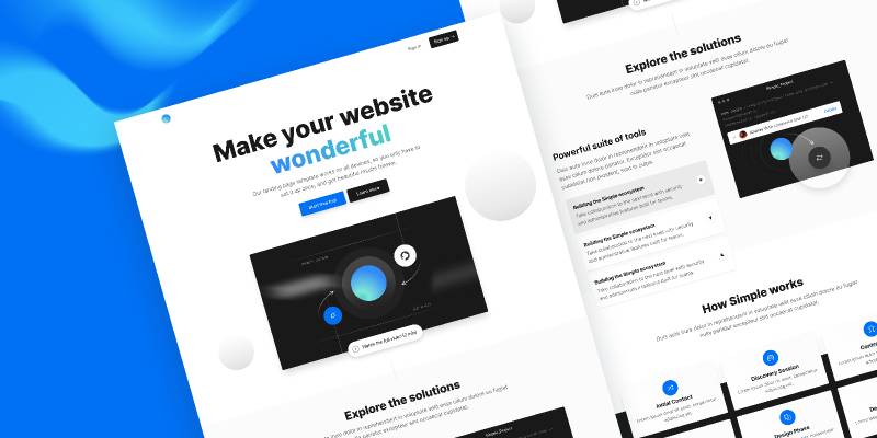 Figma Simple Light - Tailwind CSS Landing Page Template