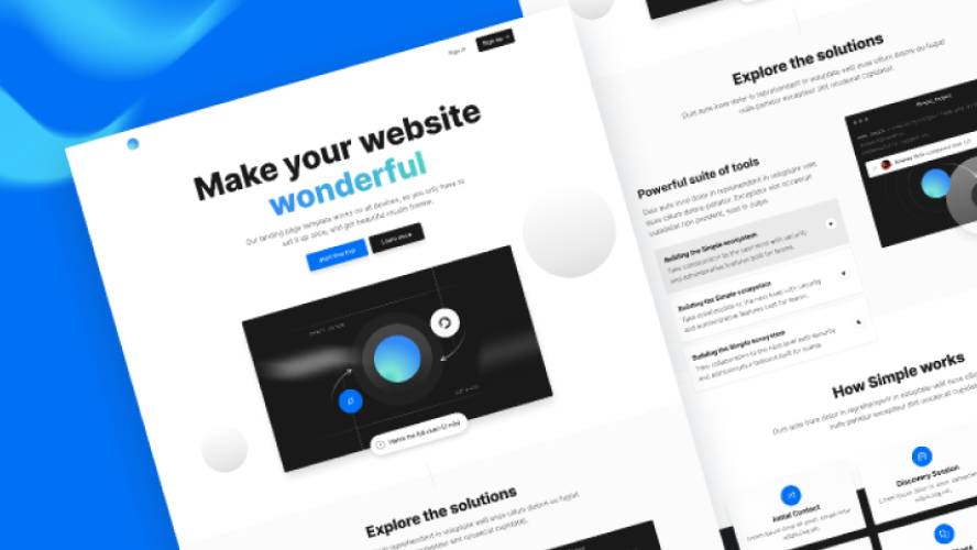 Figma Simple Light - Tailwind CSS Landing Page Template