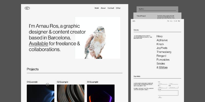 Figma Simple Portfolio And Gallery Template