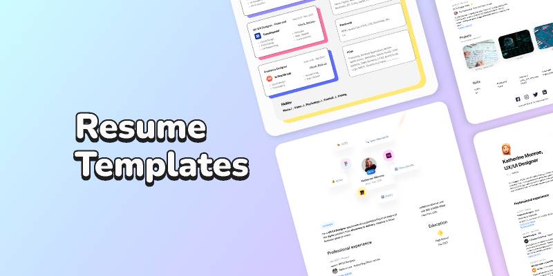 Figma Simple Resume Templates