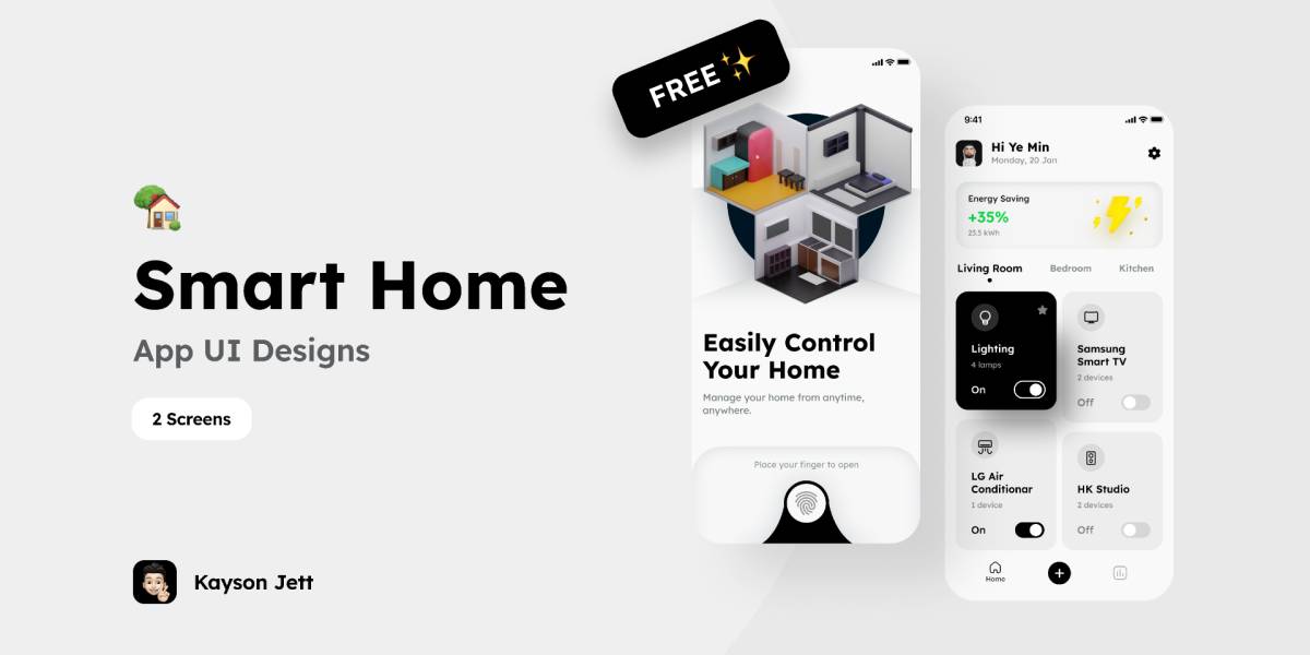 Figma Smart Home App Designs