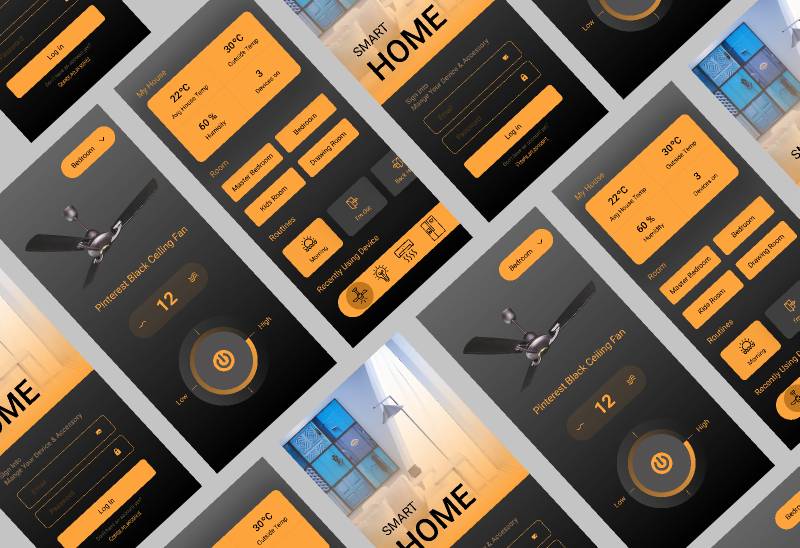 Figma Smart Home Mobile Apps design