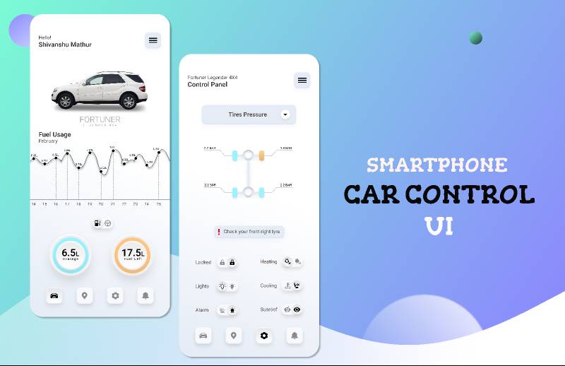 Figma Smartphone Car Control UI