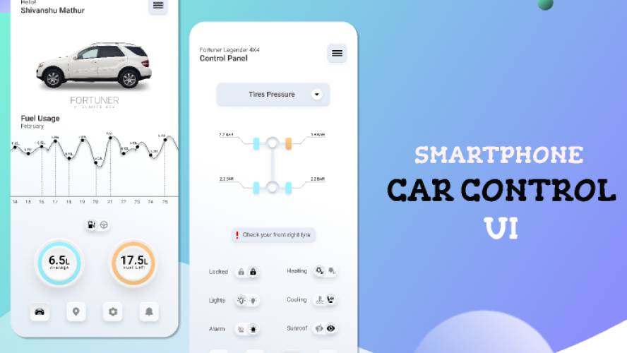 Figma Smartphone Car Control UI