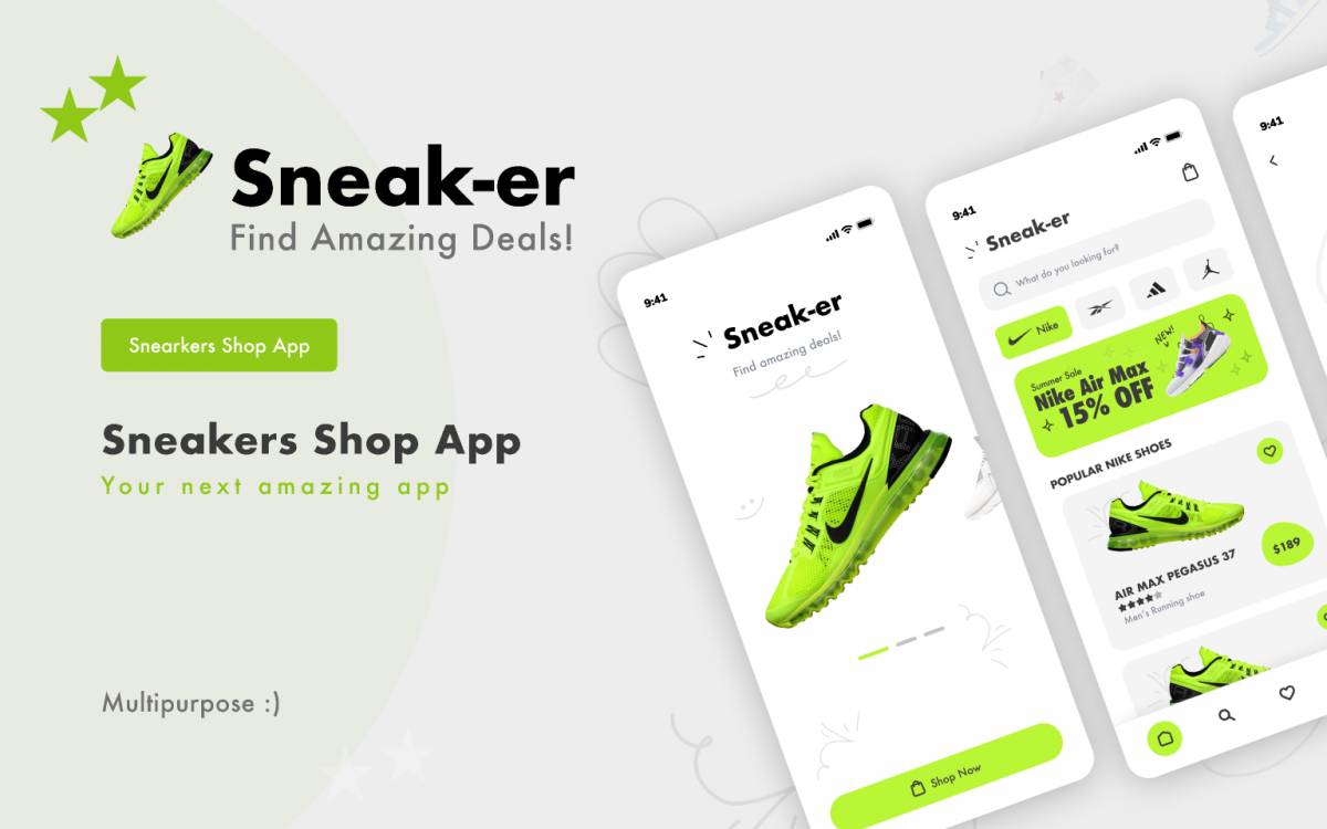 Figma Sneakers Shop App Template