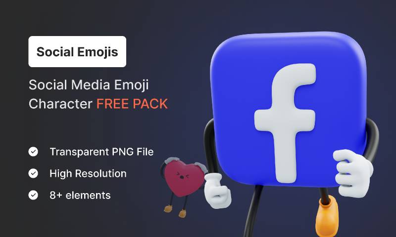 Figma Social Media 3D Emoji