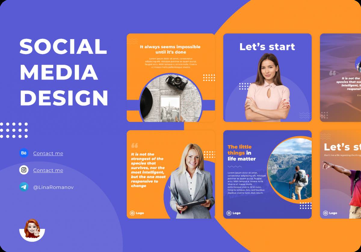 Figma Social Media Design Template UI4Free