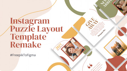 Figma Social Media Instagram Puzzle Template free download