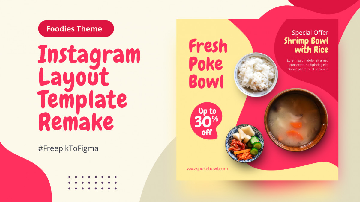 Figma Social Media Instagram Template - Foodies free download