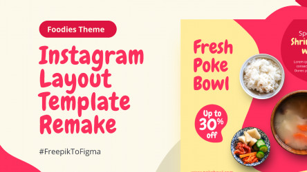 Figma Social Media Instagram Template - Foodies free download