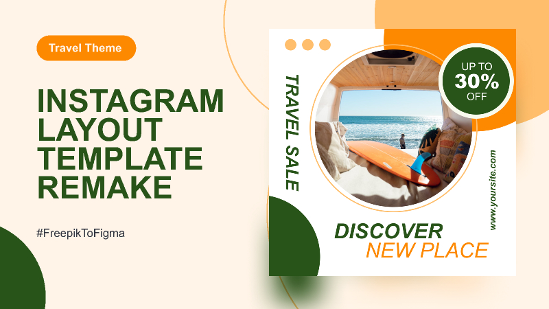 Figma Social Media Instagram Template (Travel)