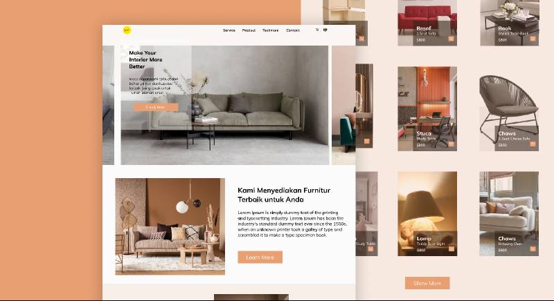 Figma Sofa Shop Website Template