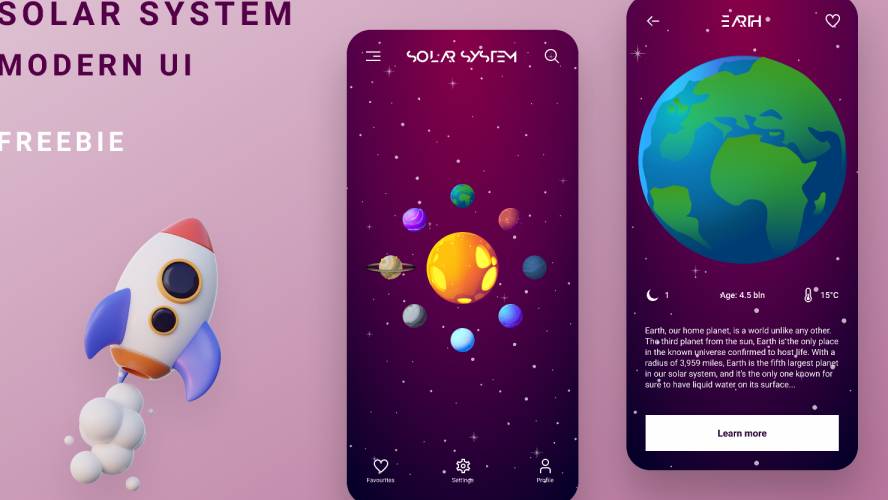 Figma Solar System App UI