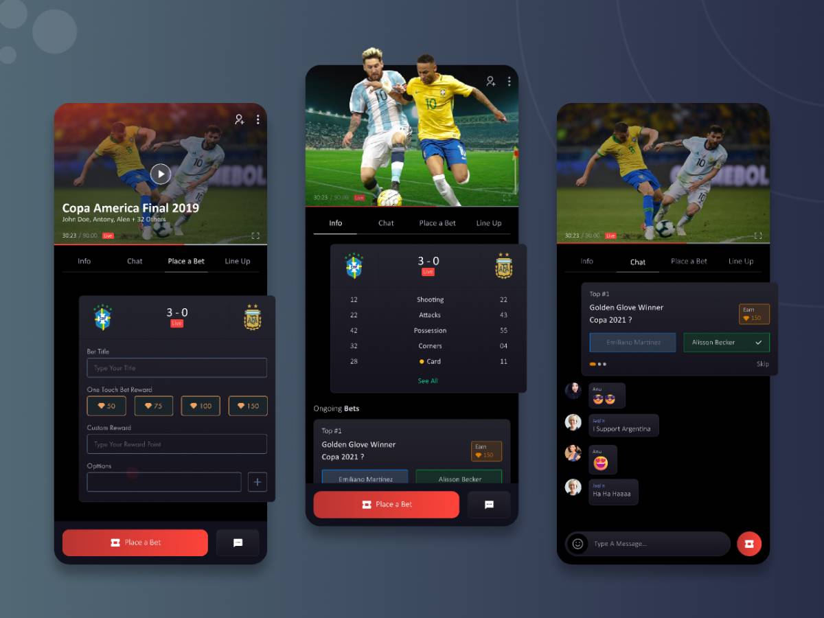 Figma Sports Live Score and Betting Application