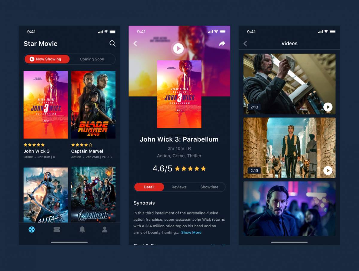 Figma Star Movie UI Kit Template