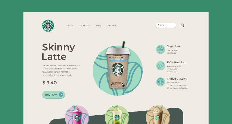 Figma Starbucks Skinny Latte page