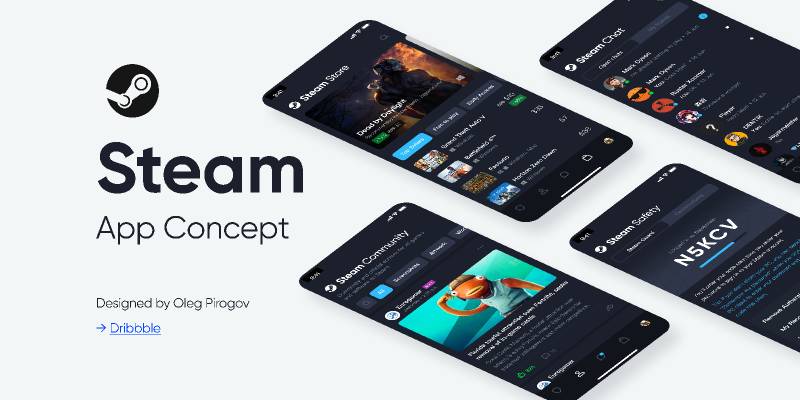 Figma Steam App Concept