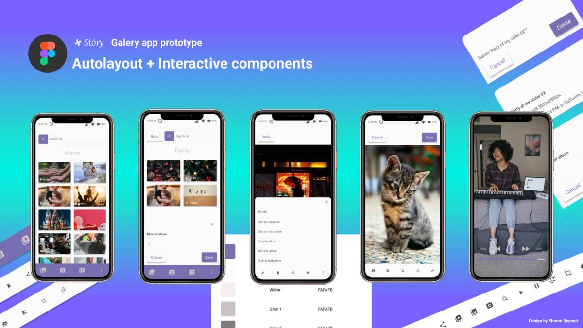 Figma Story Gallery app interactive components