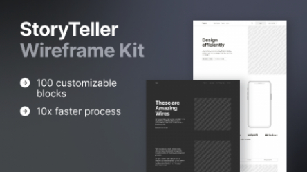 Figma StoryTeller Wireframe Kit Demo Free Download