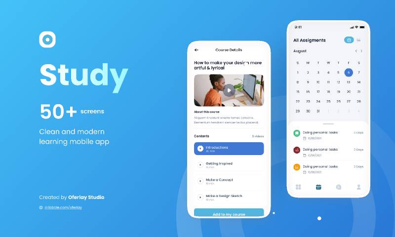 Figma Study Mobile Apps Template