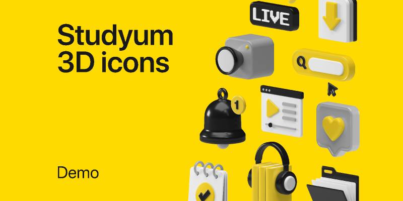 Figma Studyum 3D icons