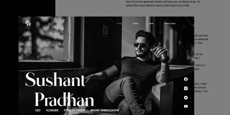 Figma Sushant Personal Portfolio Website Template