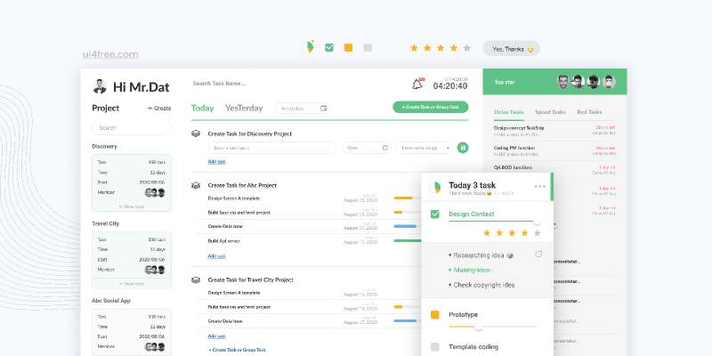 Figma TaskSnip Task Management Template Free Download