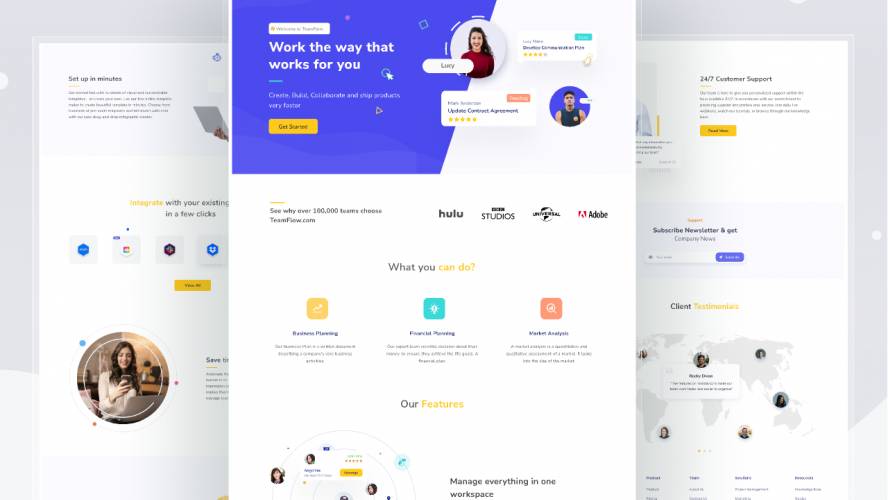 Figma Team Collaboration Landing Page