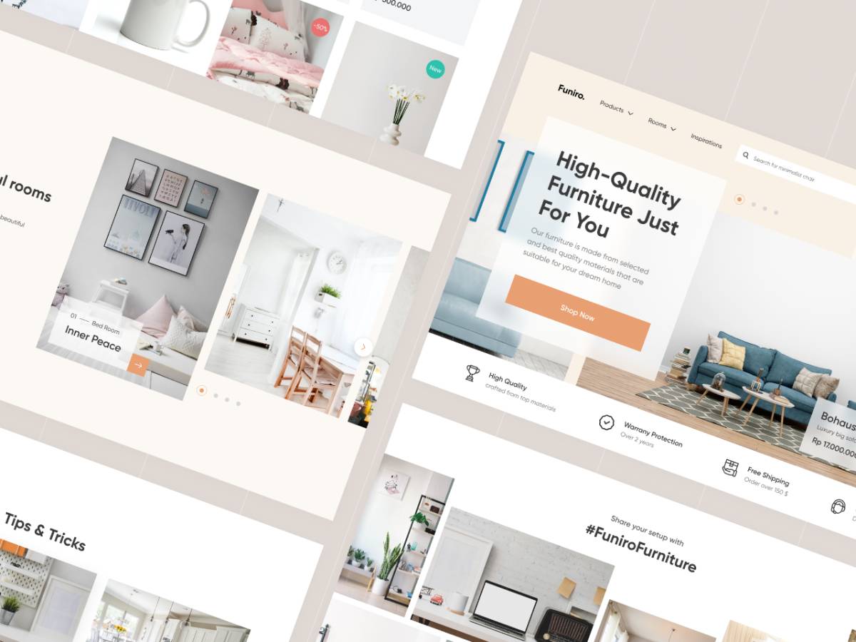 Figma Template Furniture Shop - Freebie