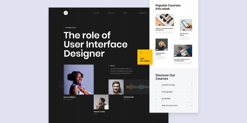 Figma template Grid Website Design