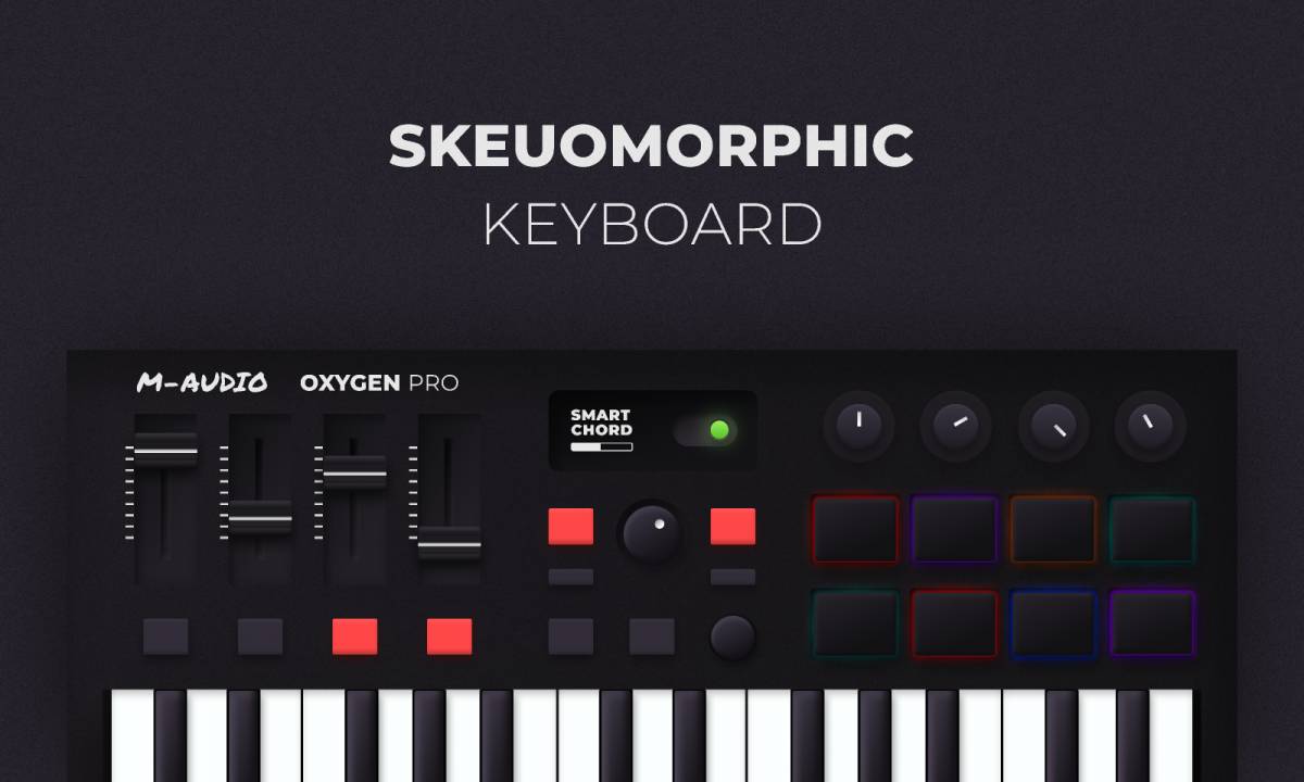 Figma template Skeuomorphic Keyboard