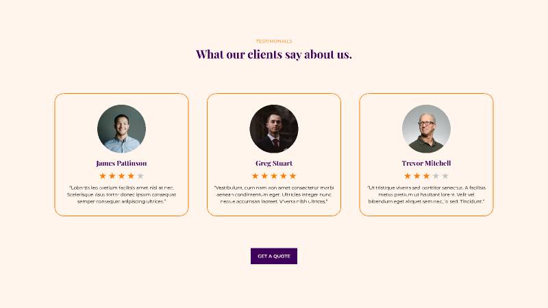 Figma Testimonials Template