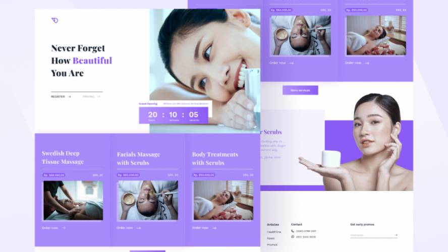 Figma The Day Beauty - Landing Page for Beauty & SPA Service