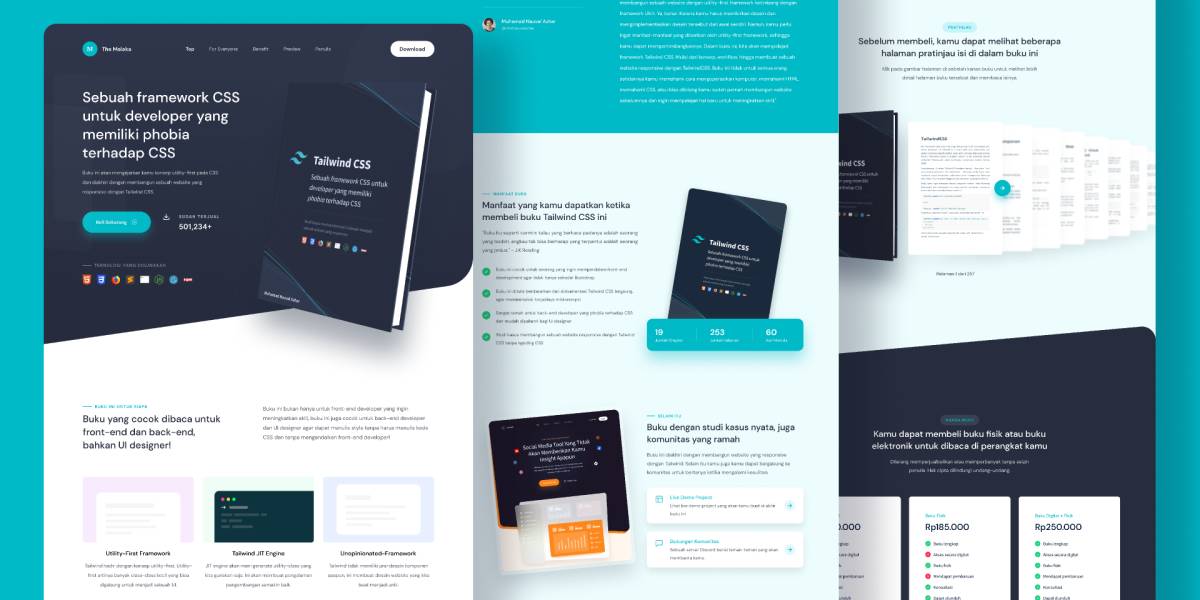 Figma The Malaka Ebook Landing Page UI Design