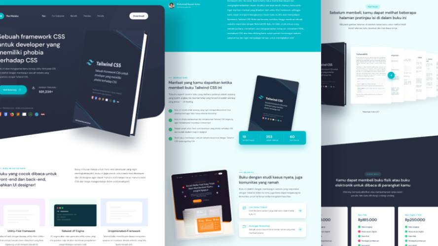 Figma The Malaka Ebook Landing Page UI Design