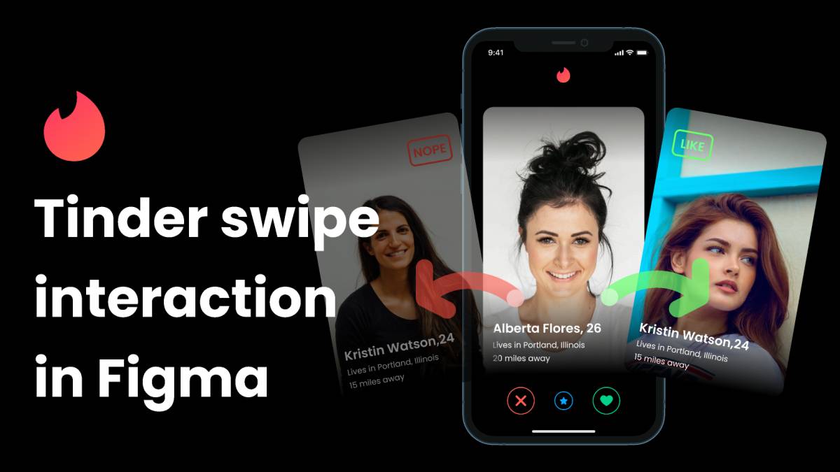 Figma Tinder Swipe interaction