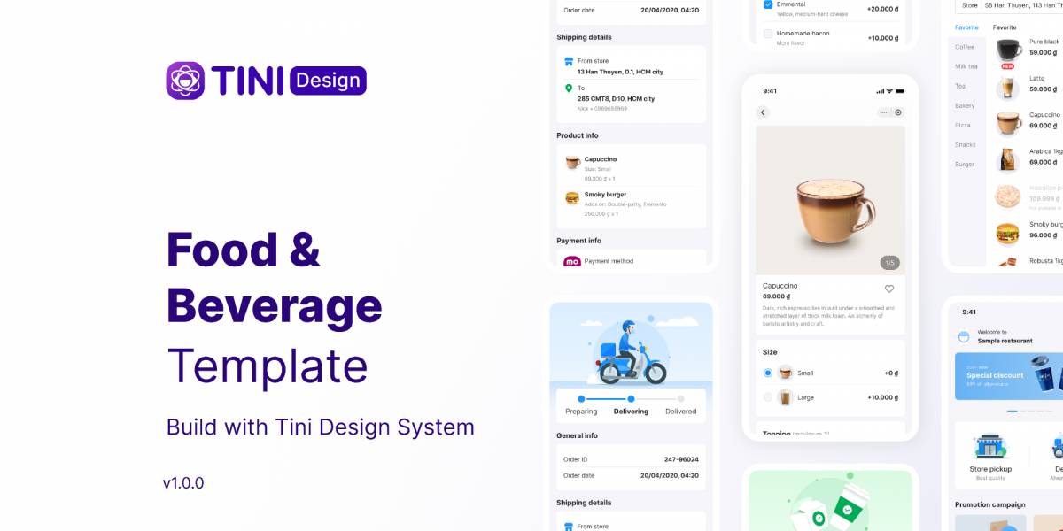 Figma Tini - Food & Beverage App Template