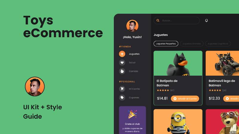 Figma Toy Store eCommerce free UI Kit