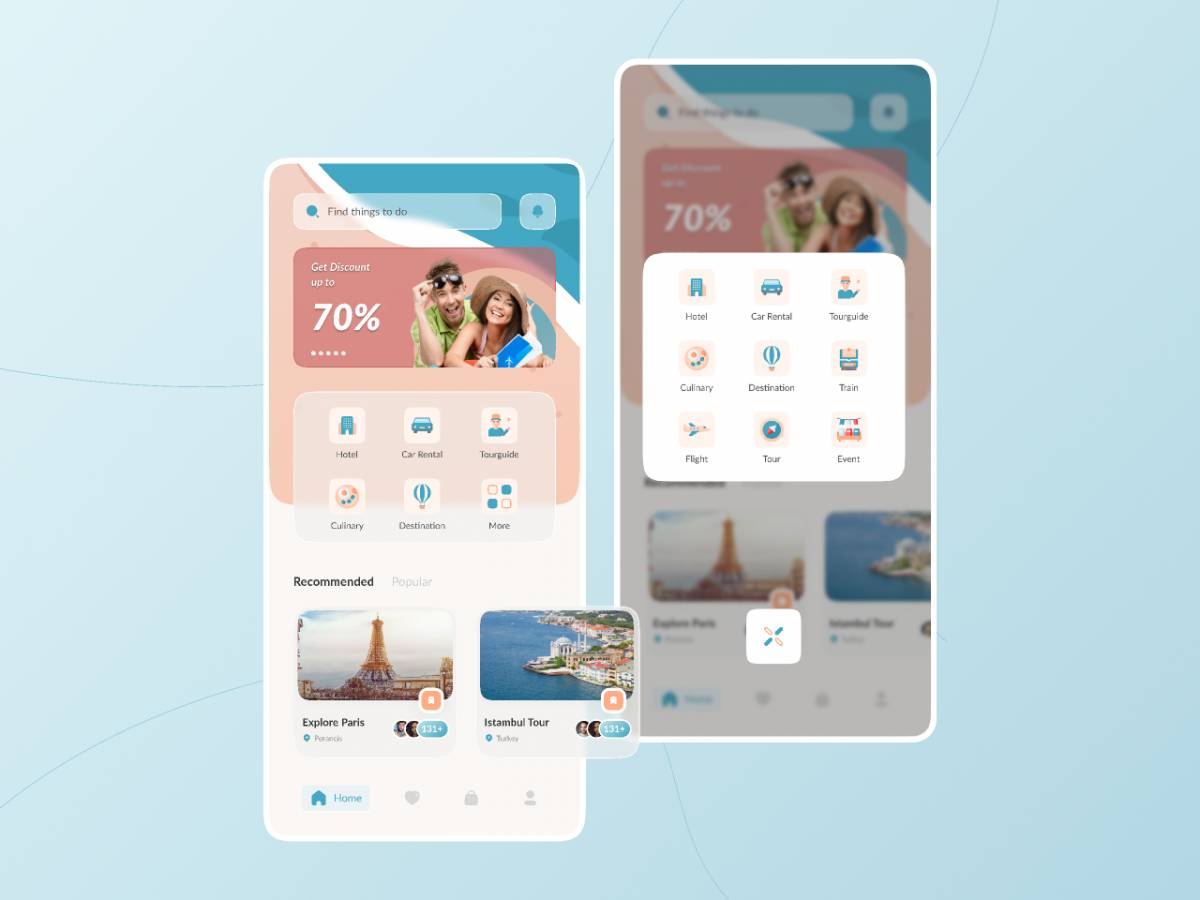 Figma Travel App - Mobile App Template