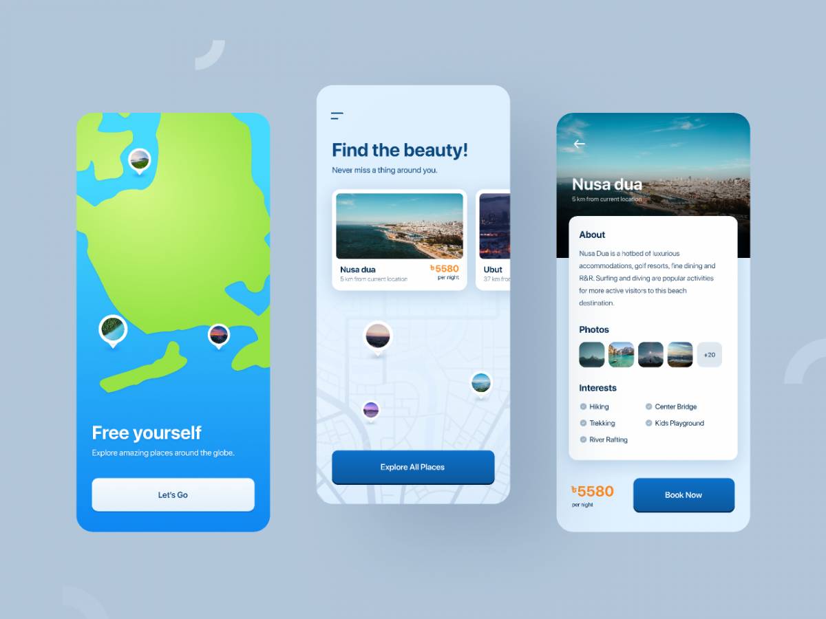 Figma Travel App Design Template