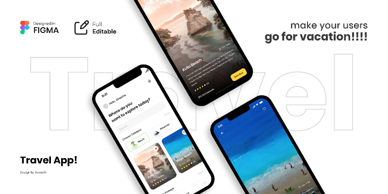 Figma Travel App Design Template