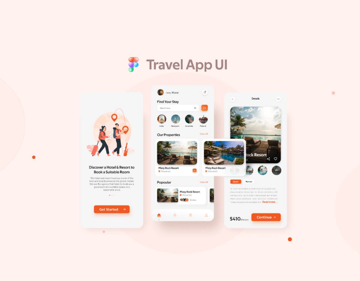 Figma Travel App Free Download