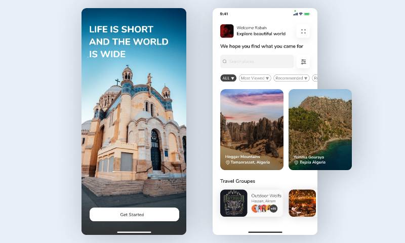 Figma Travel App UI