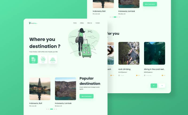 Figma Travel Landing Page Concept